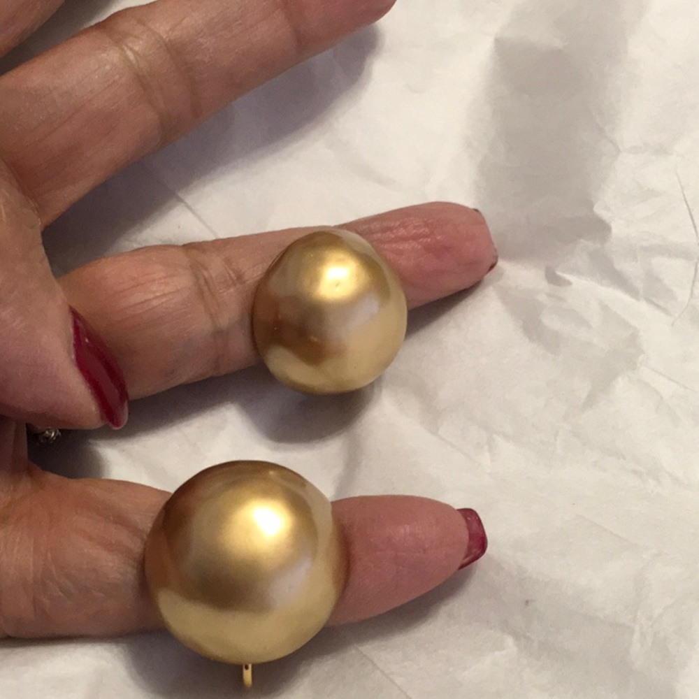 Earrings,Brushed Gold Finish, Clip Earrings, Dome Shape Design, lightweight
